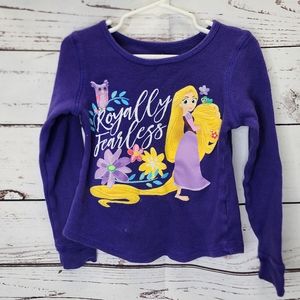 Disney‎ Tangled Rapunzel Purple Long Sleeve Shirt Size 5/6